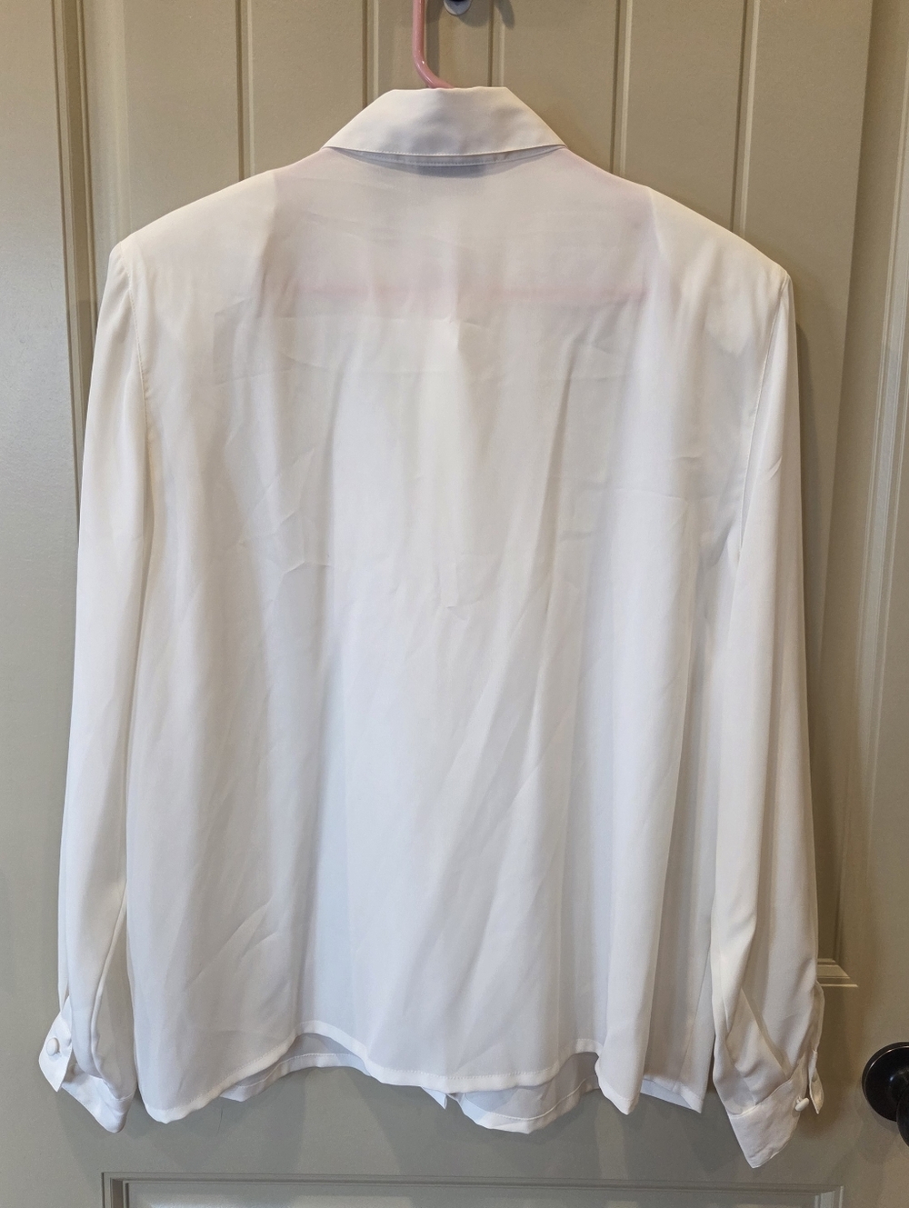 Vintage Worthington Beaded Sequin Blouse Off White NWT Size 18 90s Aesthetic - Picture 9 of 14